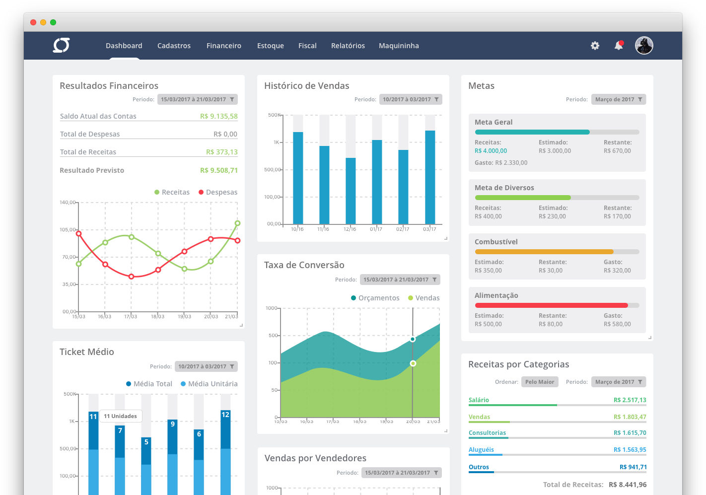 tela do sistema compufacil